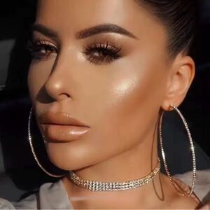 Everyday Luxe Crystal Hoop Earrings